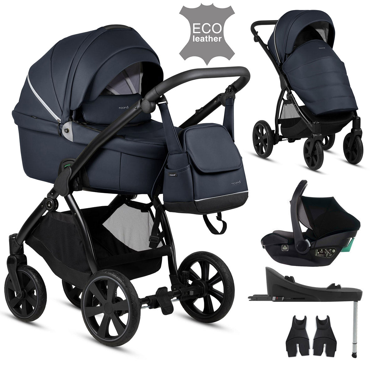 Noordi Fjordi V1 Leather 3in1 with Travel Carrier Car Seat