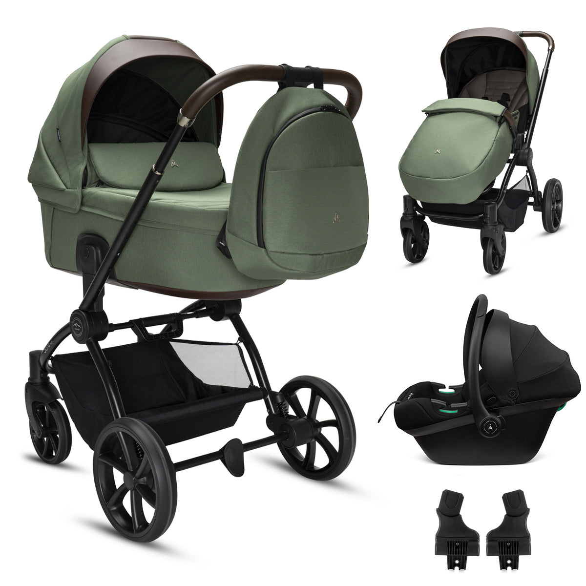Noordi Sole V3 3in1 with Terra Car Seat, Woodland Green