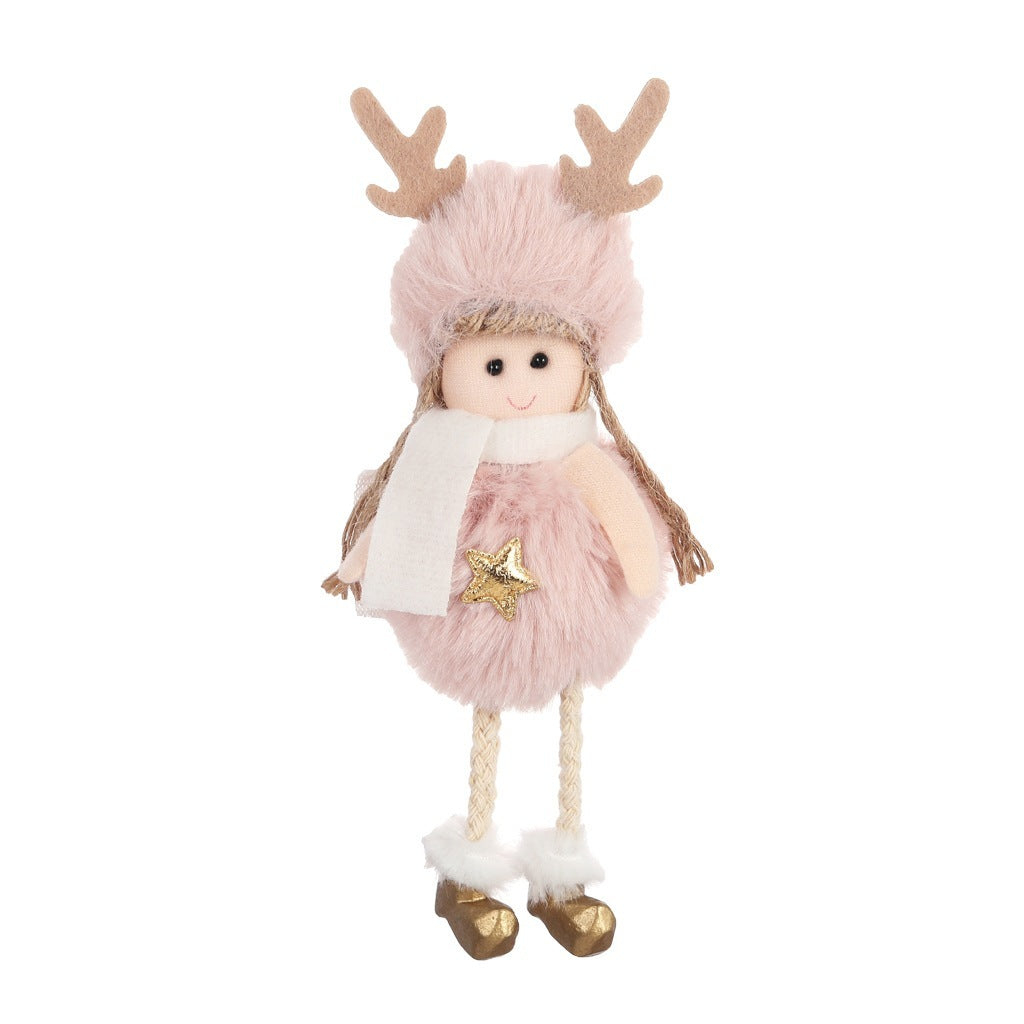 Décorations d'anges en peluche pour Noël