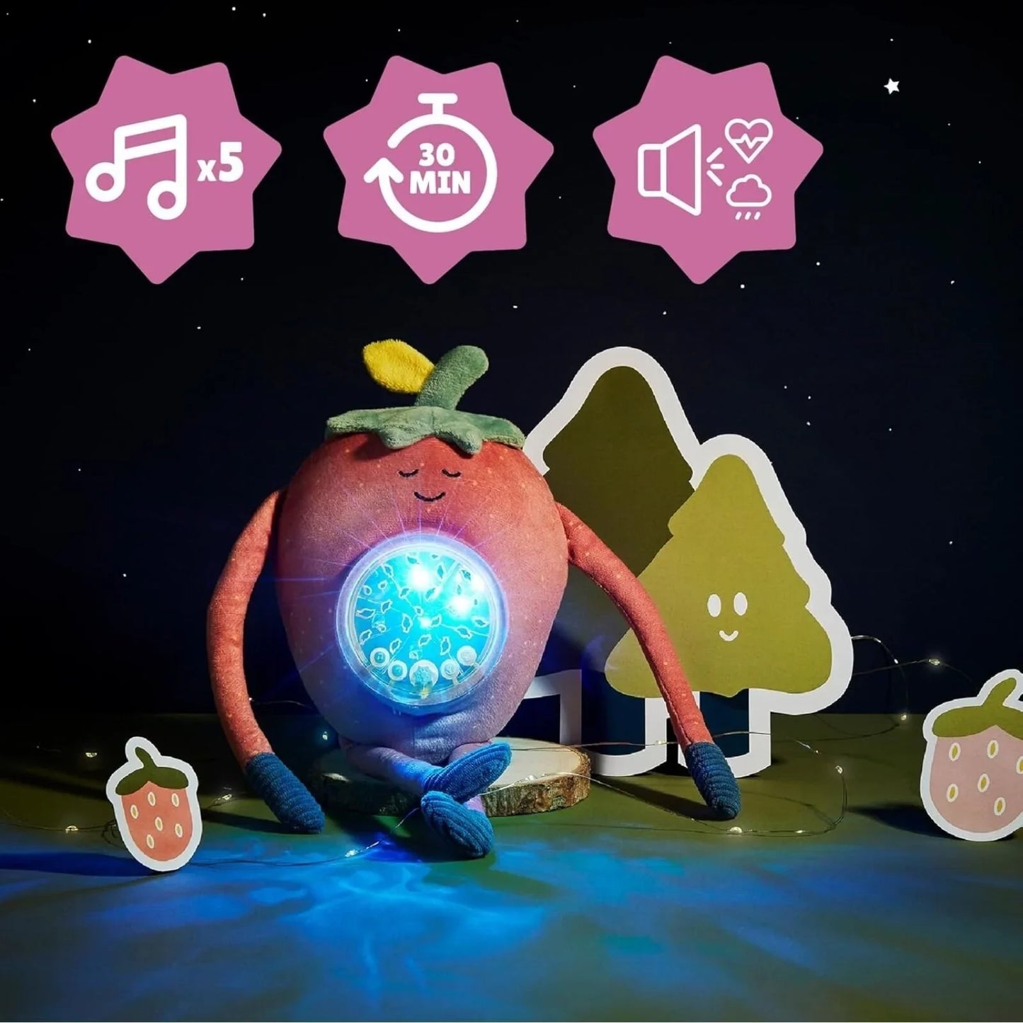 Badabulle Barnaby Plush Projection Night Light