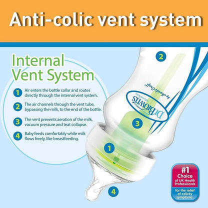 Dr. Brown's Natural Flow Options+ Anti-Colic Baby Bottle Gift Set - Pink