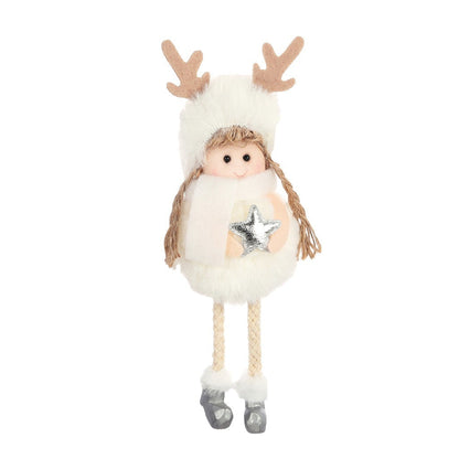 Décorations d'anges en peluche pour Noël