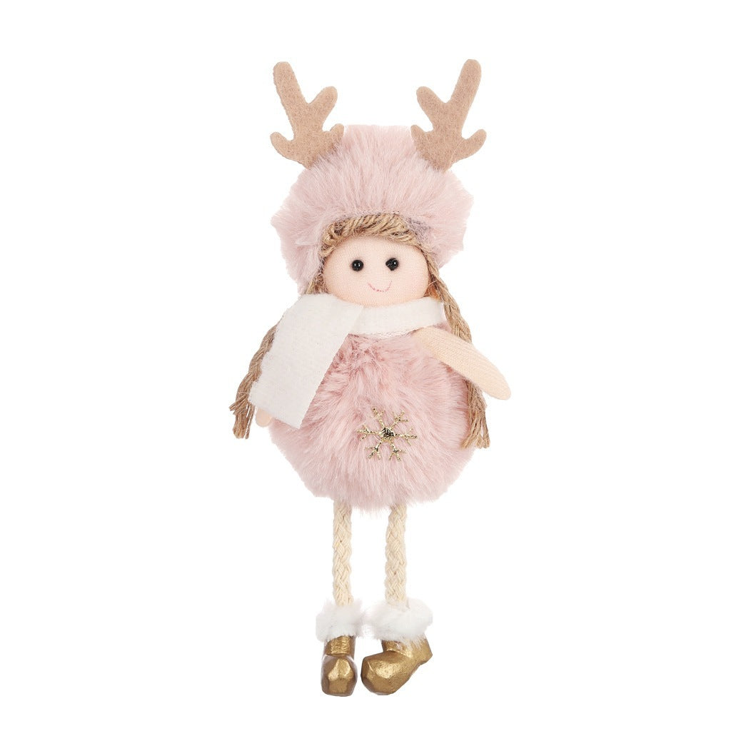 Décorations d'anges en peluche pour Noël