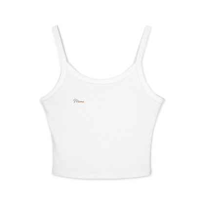 Mama Minimalist Spaghetti Strap White Tank Top