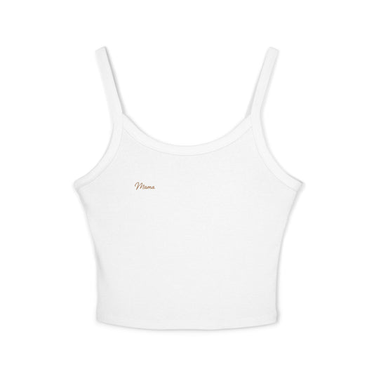 Mama Minimalist Spaghetti Strap White Tank Top