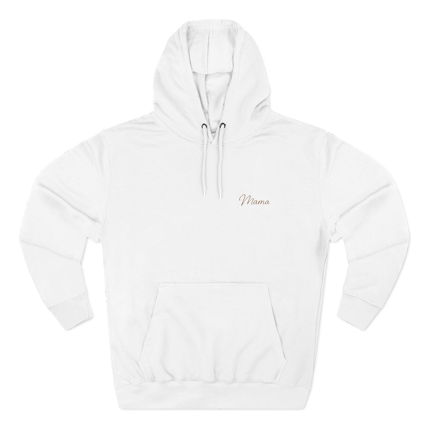 Hoodie — Minimal Script "Mama" Embroidered Fleece Hooded Sweatshirt