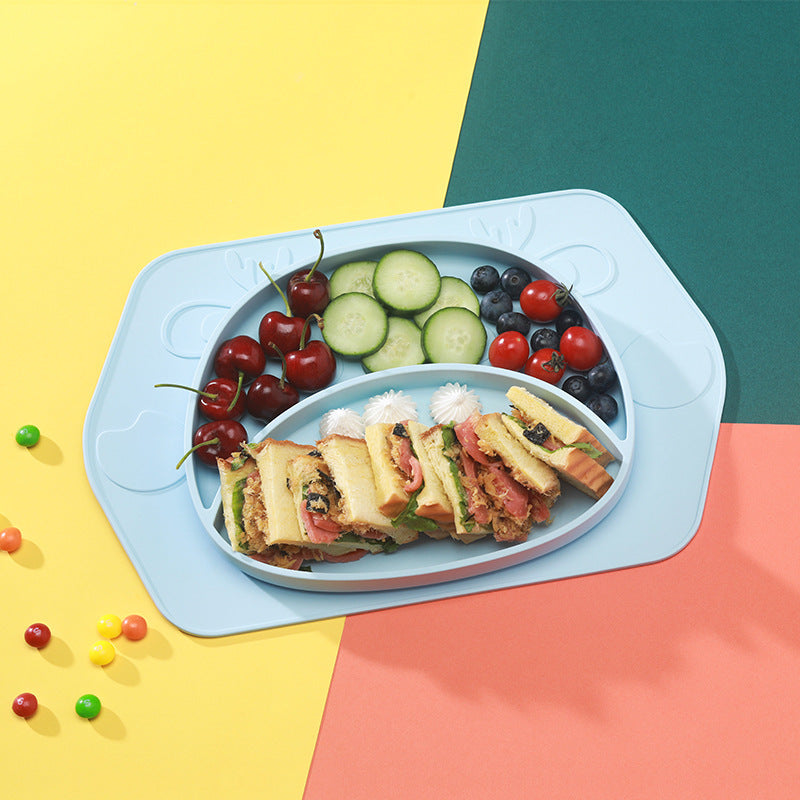 GoofyCub Silicone Baby Plate - Non-Slip Suction Bowl for Toddlers