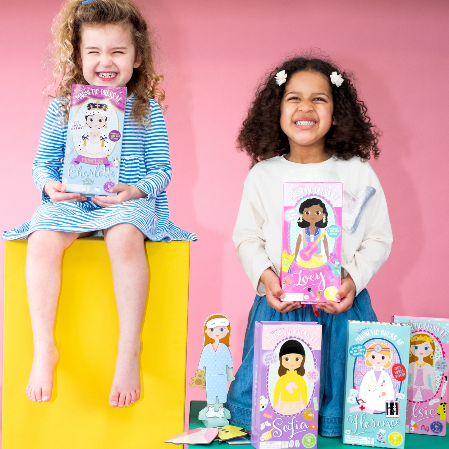 Wooden Magnetic Dress Up Doll - Charlotte