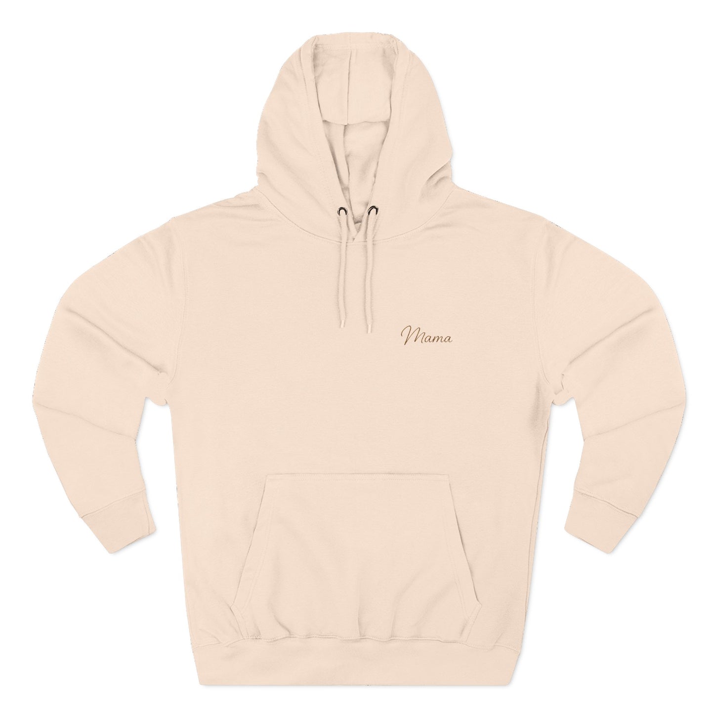 Hoodie — Minimal Script "Mama" Embroidered Fleece Hooded Sweatshirt