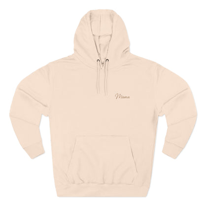 Hoodie — Minimal Script "Mama" Embroidered Fleece Hooded Sweatshirt
