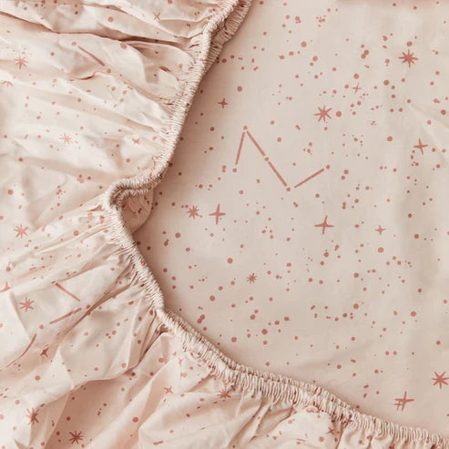 Kabode - Organic Cot Bed Fitted Sheet - Starscape