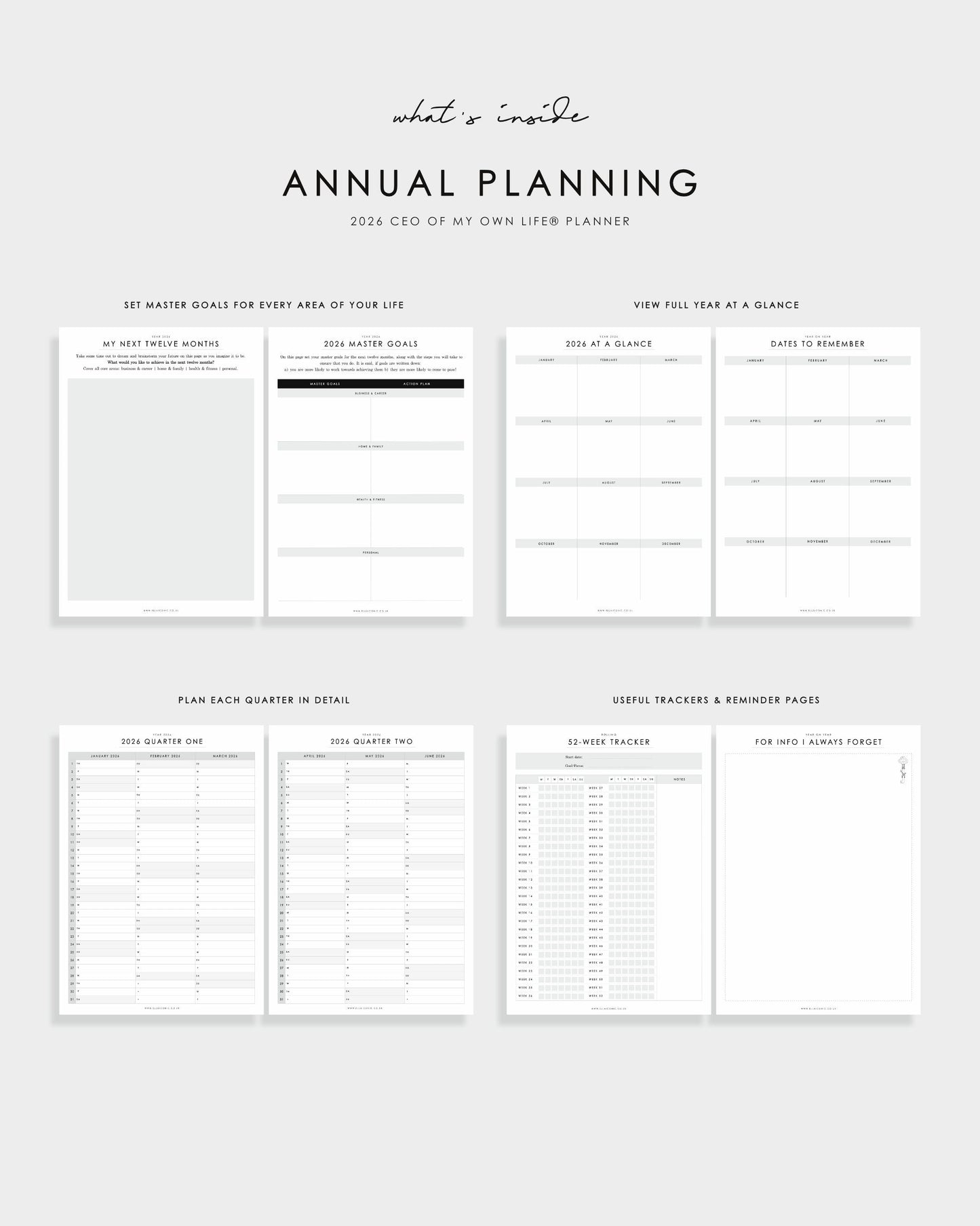 2026 Daily Life Planner • CEO of My Own Life® • Dot Luxe