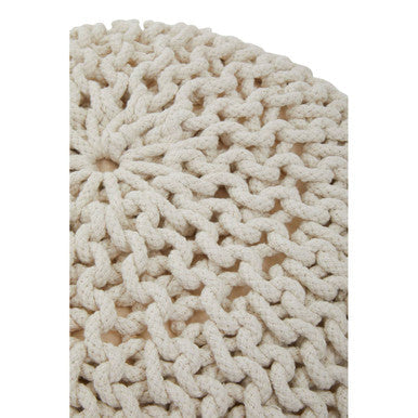 Knit Cream Pouffe | Kids