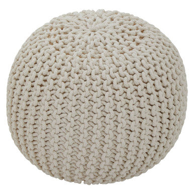 Knit Cream Pouffe | Kids