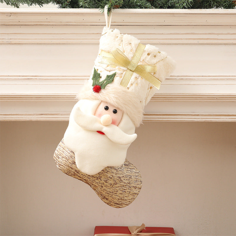 Chaussettes de Noël blanches de style nordique 