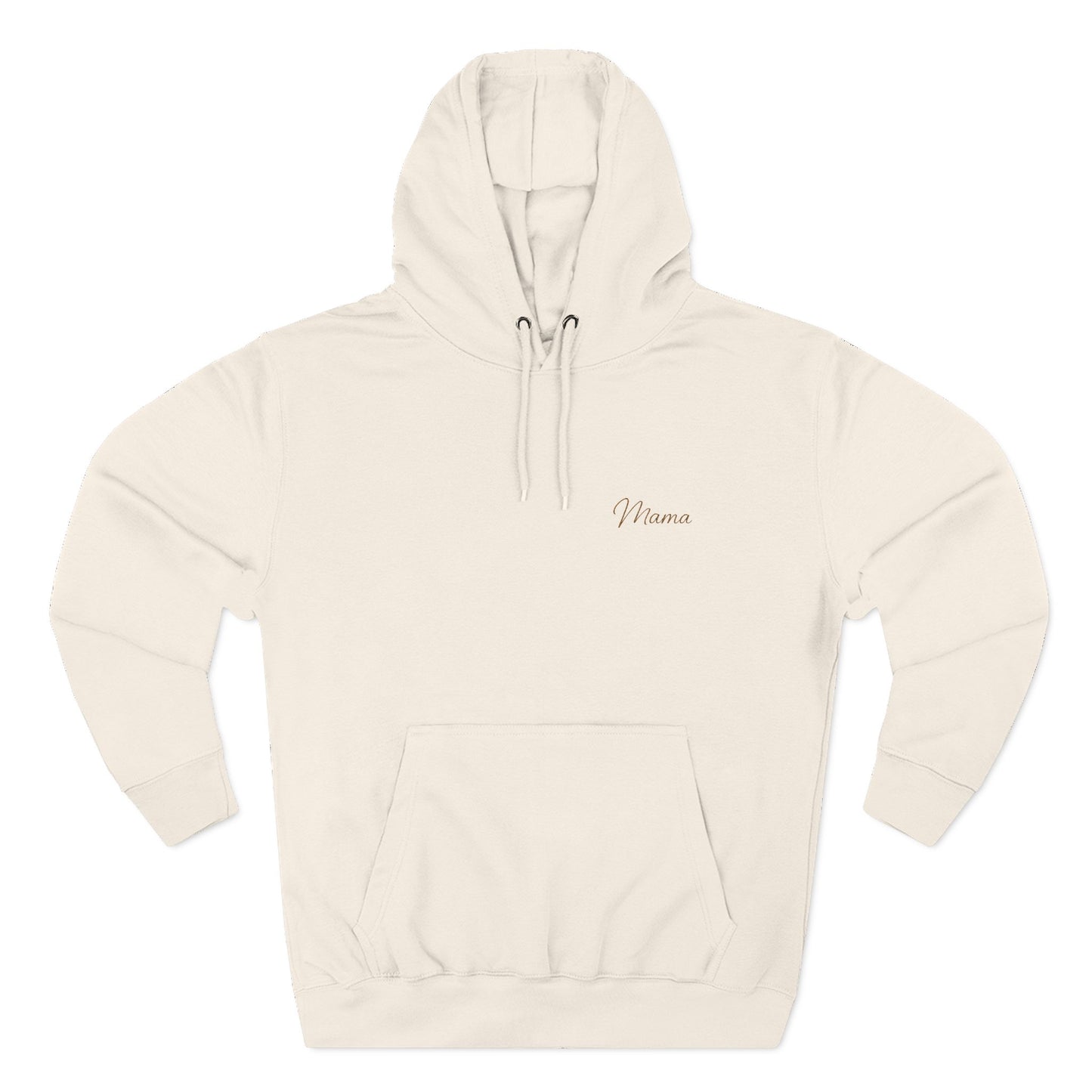 Hoodie — Minimal Script "Mama" Embroidered Fleece Hooded Sweatshirt