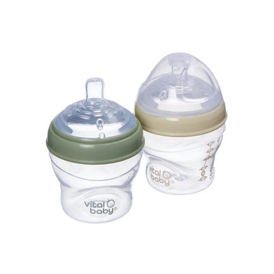 Biberons Vital Baby Nurture imitation sein, 150 ml, lot de 2