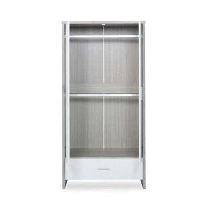 Ickle Bubba Pembrey Wardrobe - Ash Grey & White