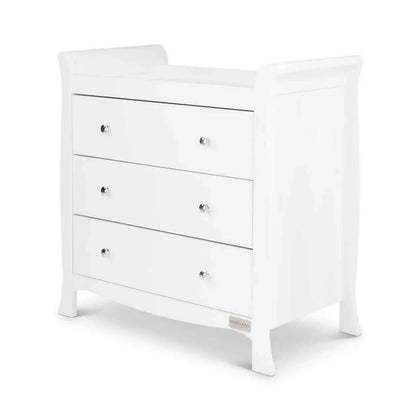 Ickle Bubba Snowdon Classic 2 Piece Furniture Set White - Premium Sprung Mattress