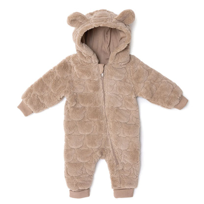 Midimod Newborn Welsoft Footless Jumpsuit - Beige