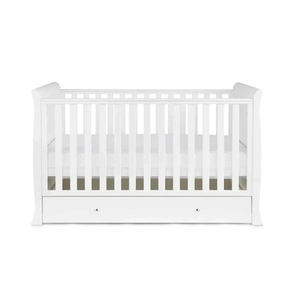 Ickle Bubba Snowdon Classic 2 Piece Furniture Set White - Premium Sprung Mattress