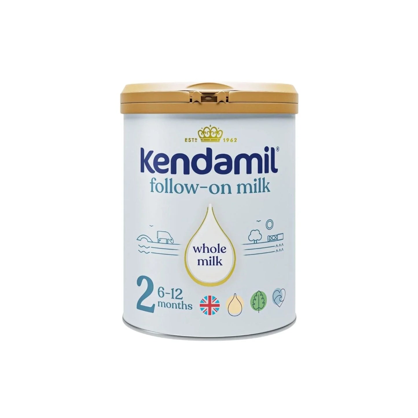 Lait de suite Kendamil 2, 6-12 mois, 800 g
