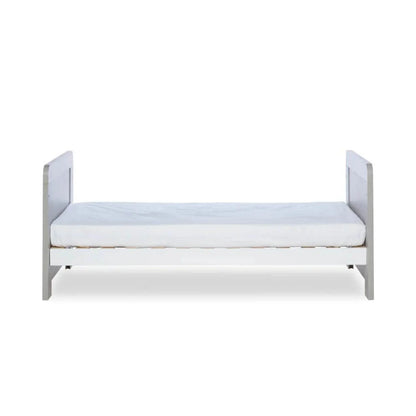 Ickle Bubba Pembrey Cot Bed Ash Grey - Premium Sprung Mattress