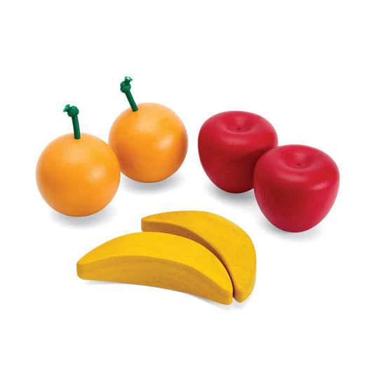 Ensemble de produits frais A (pomme, orange et banane)