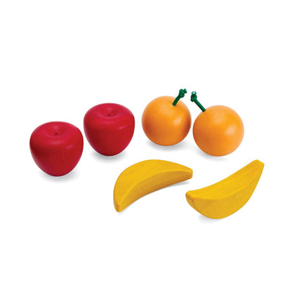 Ensemble de produits frais A (pomme, orange et banane)