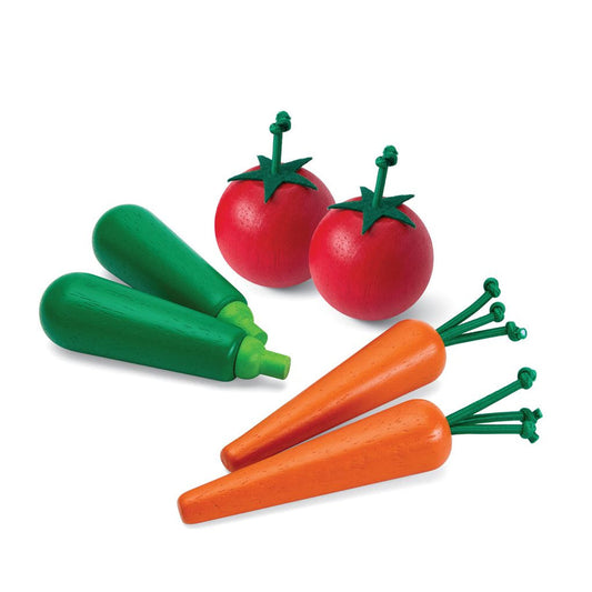 Ensemble de produits frais B (carottes, courgettes et tomates)