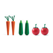 Ensemble de produits frais B (carottes, courgettes et tomates)