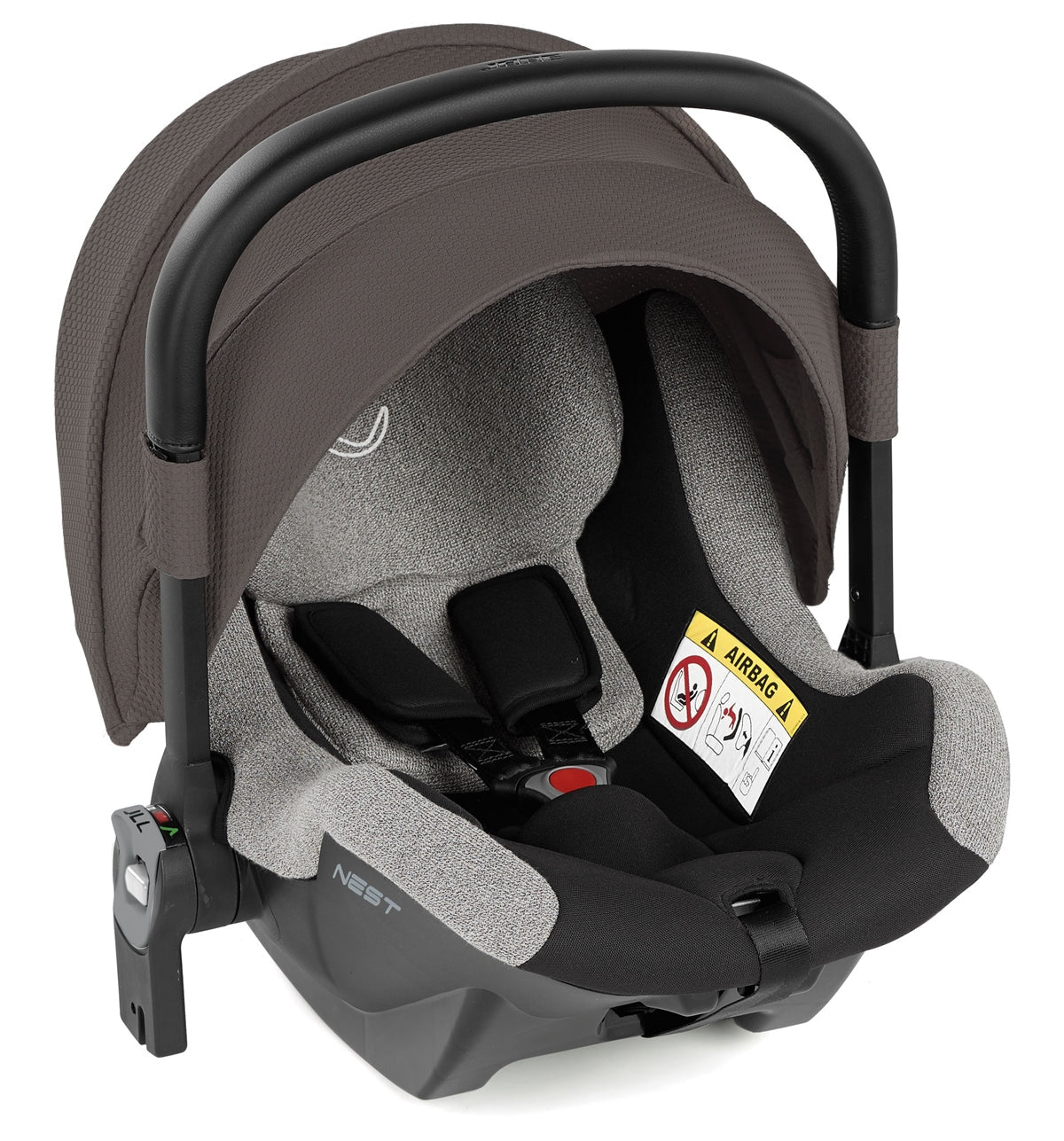 Jane Groowy + Nest i-Size Car Seat Combination 40-150cm, 0-12 Years, Matt Black