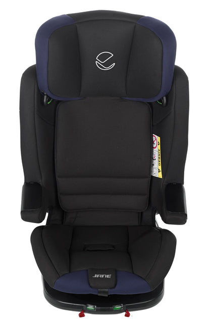 Jane Groowy + Nest i-Size Car Seat Combination 40-150cm, 0-12 Years, Matt Black