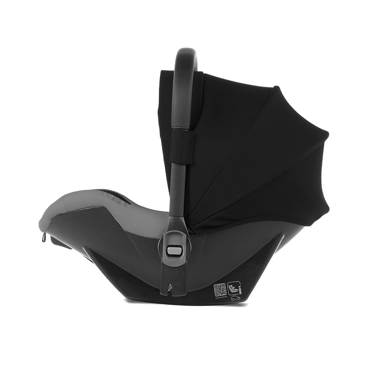 Jane Groowy + Nest i-Size Car Seat Combination 40-150cm, 0-12 Years, Matt Black