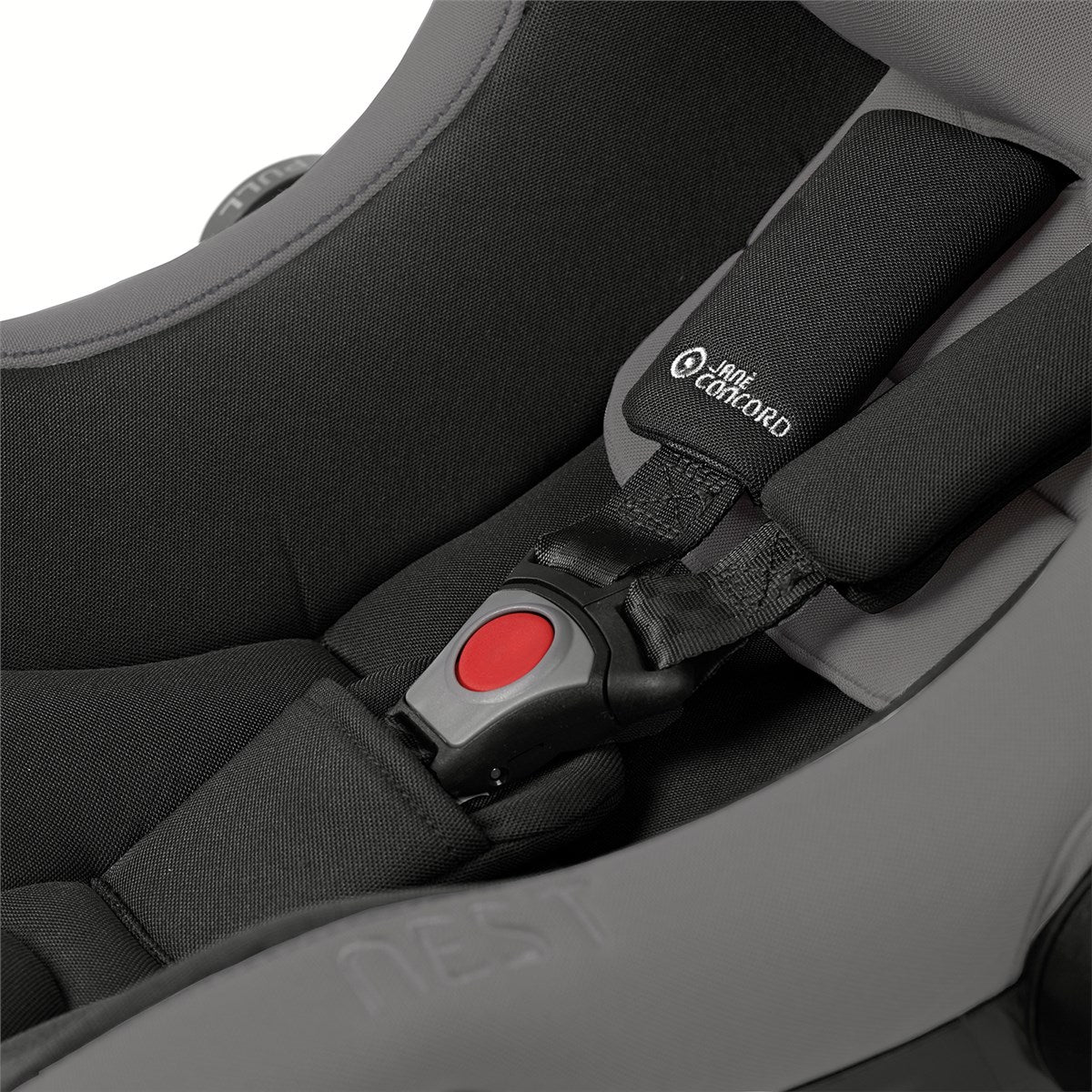 Jane Groowy + Nest i-Size Car Seat Combination 40-150cm, 0-12 Years, Matt Black