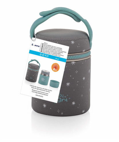 Jane Stainless Steel Thermal Baby Food Flask with Bowl & Carry Bag – 500cc