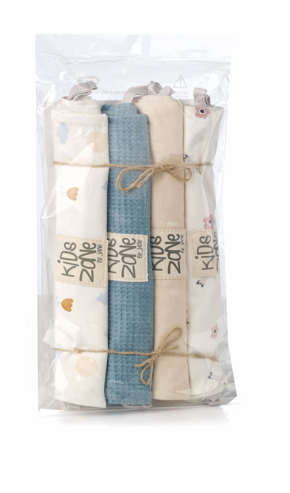 Birth Bags, Pack of 4 bags with different prints and fabrics