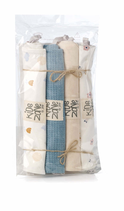 Birth Bags, Pack of 4 bags with different prints and fabrics