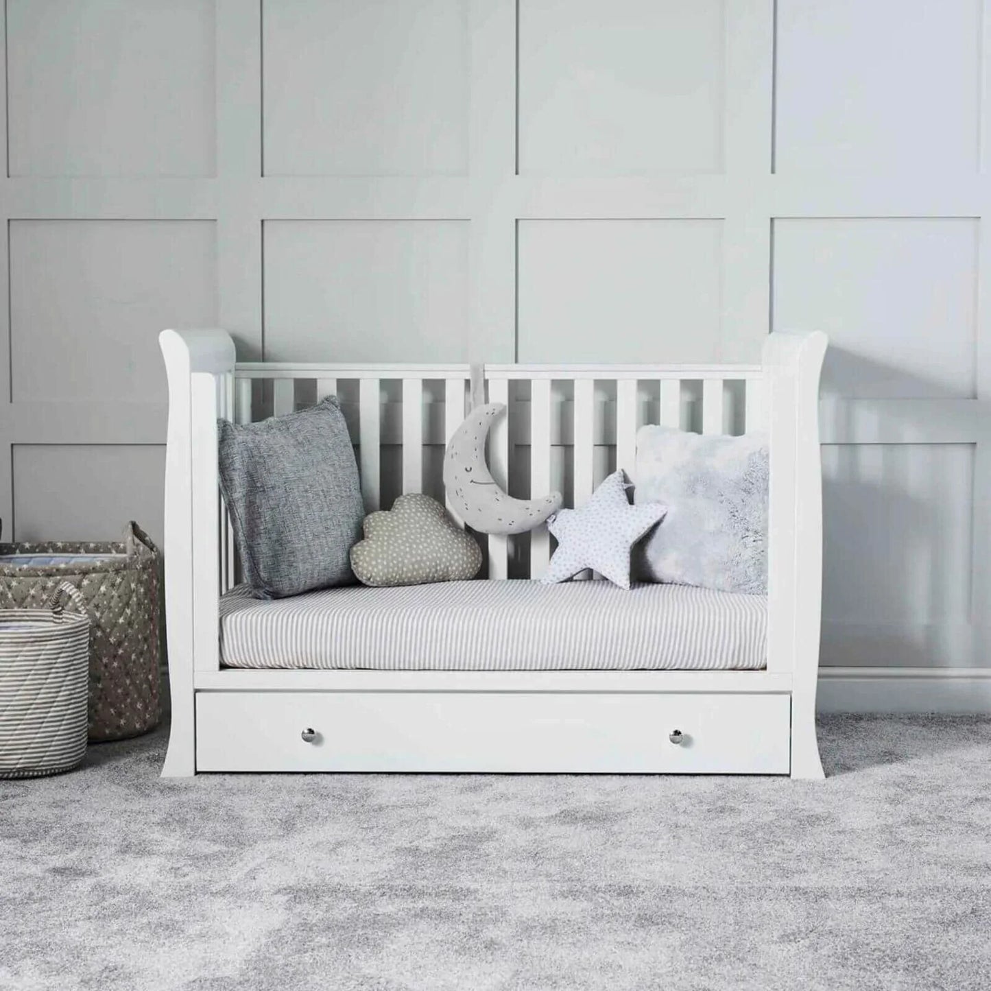 Ickle Bubba Snowdon 4 in 1 Mini 3 Piece Furniture Set White - Fibre Mattress