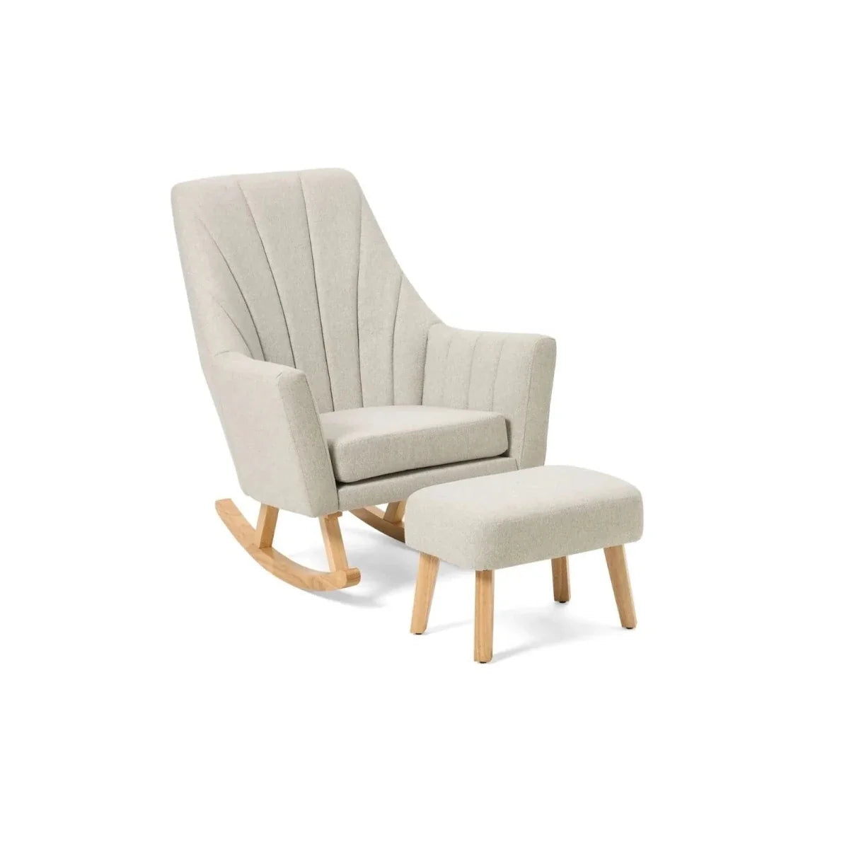 Tutti Bambini Jonah Rocking Chair & Foot Stool - Pebble