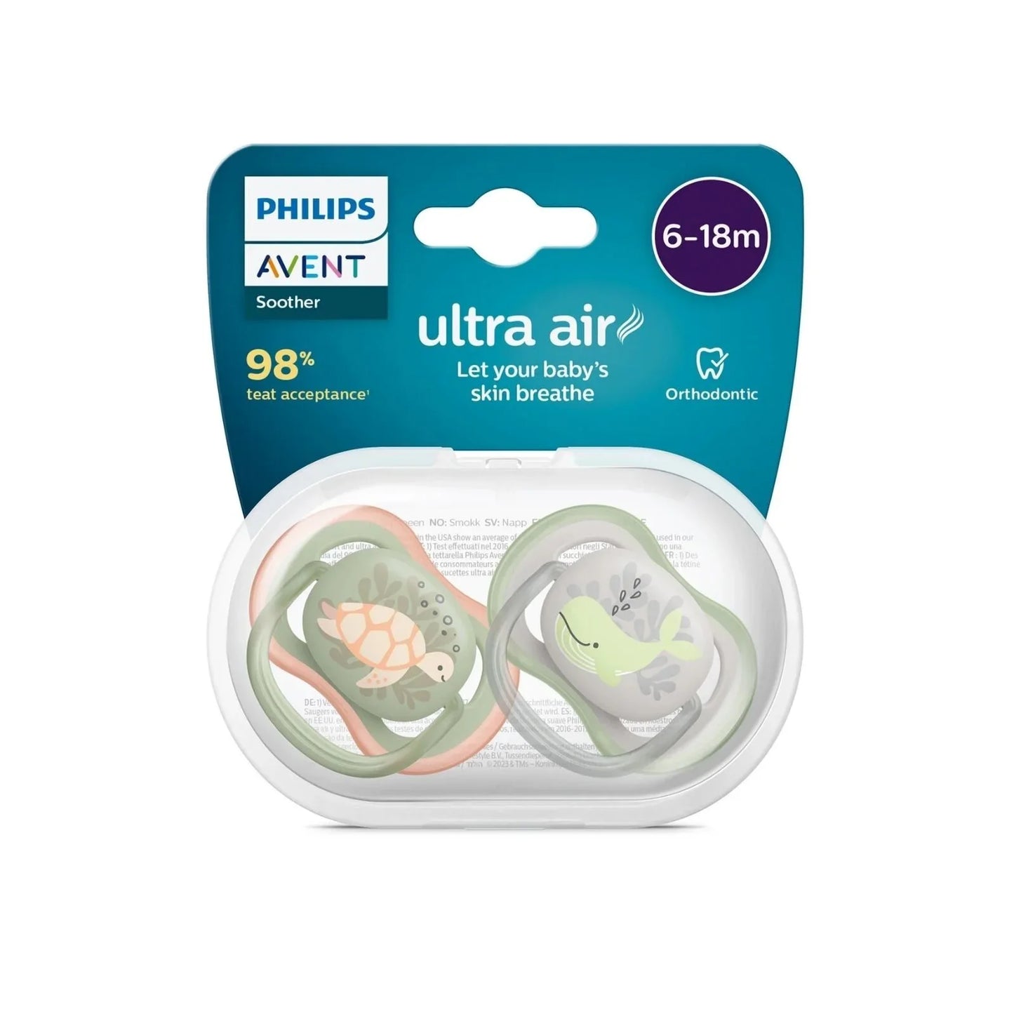 Sucette Philips Avent Ultra Air 6-18 mois (lot de 2)
