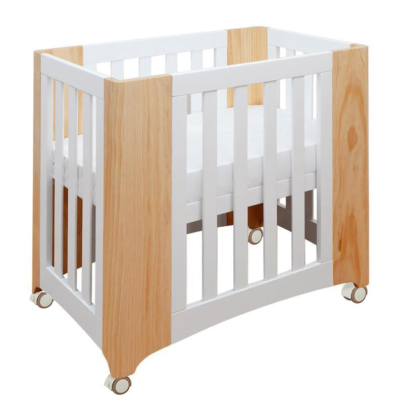 Cocoon Evoluer 4 in 1 Nursery Furniture System - Bassinet, Cot, Toddler Bed & Sofa, White/Natural