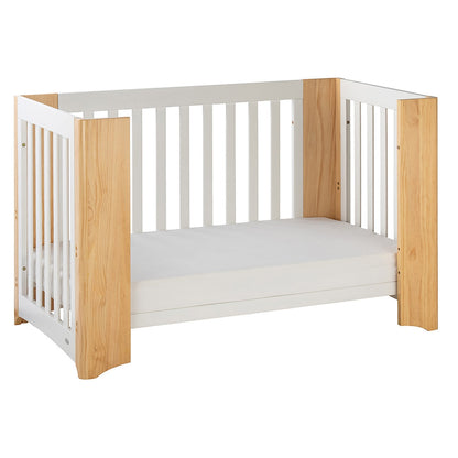 Cocoon Evoluer 4 in 1 Nursery Furniture System - Bassinet, Cot, Toddler Bed & Sofa, White/Natural