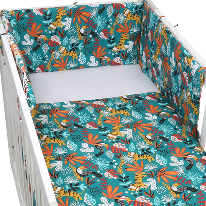 Rainforest Organic Cotton Toddler 3 Piece All-in-One 4.0 Tog Quilt Bedding Set with Bumper