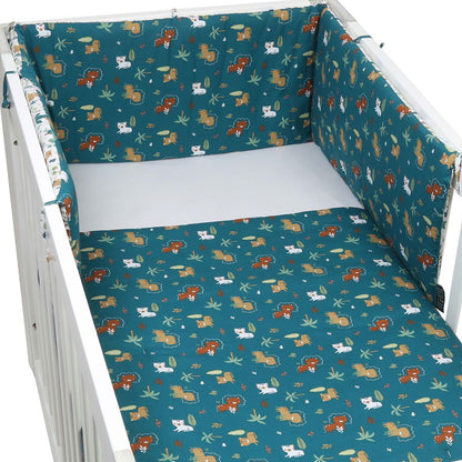 Jungle Organic Cotton Toddler 3 Piece All-in-One 4.0 Tog Quilt Bedding Set with Bumper