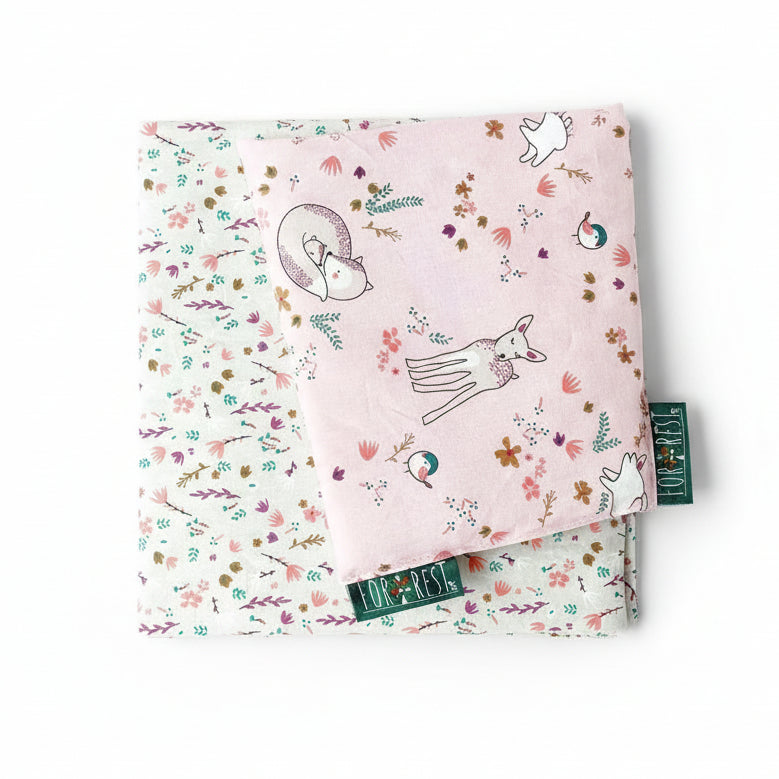 Meadowlands Organic Cotton Toddler 3 Piece All-in-One 4.0 Tog Quilt Bedding Set with Bumper