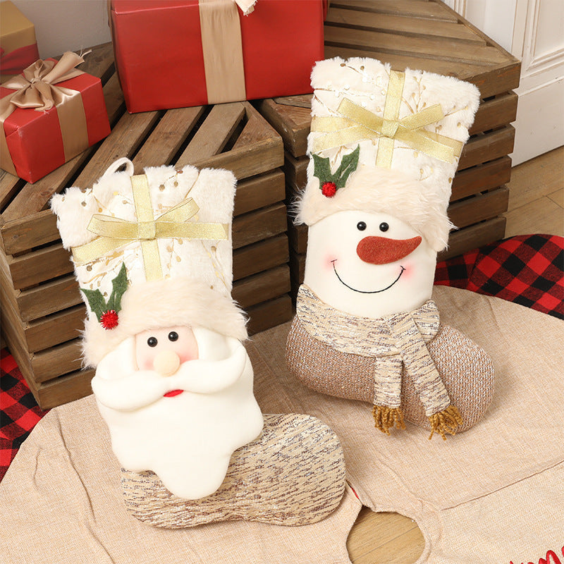 Chaussettes de Noël blanches de style nordique 