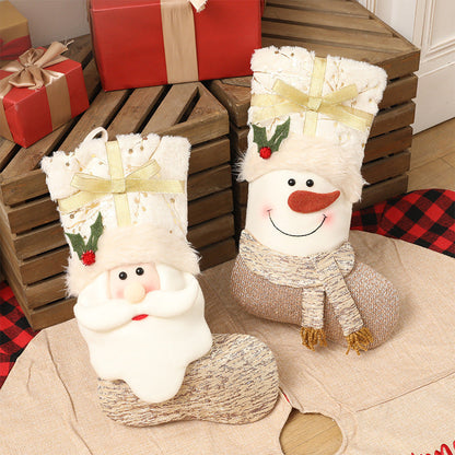 Chaussettes de Noël blanches de style nordique 