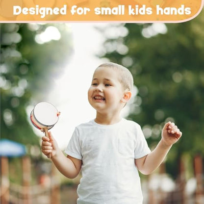 Stoie's Wooden Kids Musical Instruments for 1-9 years old, with Drum, Hand Bells, Flute, Maracas, Castanet, Tambourine, for Babies and Toddlers, Durable, Safe, Montessori Educational Toy, Storage Bag