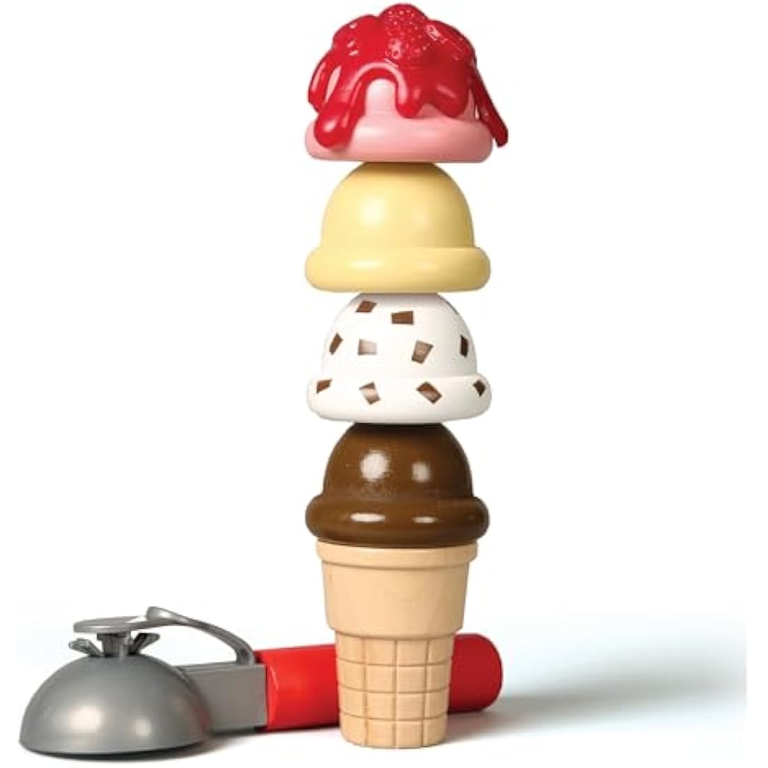 Melissa & Doug Wooden Ice Cream Toy Shop, Play Food Sets for Children, Food Toys & Kitchen Accessories, Gift for 3 Year Old Boy or Girl